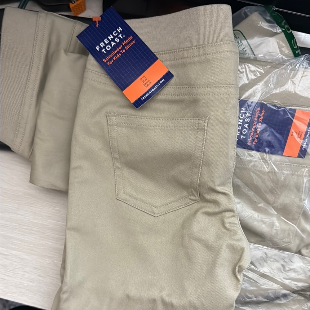 French Toast Tan Casual Pants Cotton Blend